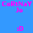 Pixelated text and emoticon on blue and cyan backgrounds with color variations across four