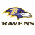 A split-frame contact sheet showing two distinct pixelated graphics: a Baltimore Ravens logo on the left and green text reading "Original Icons .com" on the right against dark backgrounds.