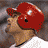 A 4-frame animated contact sheet showing a baseball player in various poses with red helmet and white jersey, including close-up text frames.