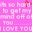 Pixelated text on a pink background with red heart symbol replacing 'o' in 'hard', repeating phrases about love and missing someone.