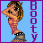 Animated pixel art contact sheet showing a cartoon woman in various poses with changing text, arranged in a 3x3 grid on a blue background.