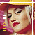 A 2x2 contact sheet of four animated frames showing a stylized woman with blonde hair, red lips, and a yellow hat against a pink background with vertical text reading "Gwen" on the left side.