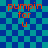 Blue and teal checkered background with orange text reading "pumpin for u" in four identical , each with a faint transparent overlay of the same text
