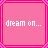 Pixelated of pink with white text fragments and a red heart, displaying animated word transitions across frames