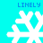 Four white pixelated snowflakes on cyan background with blue text "LIKELY" above and below each, arranged in a