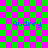 Green and pink checkered background with blue text 'Audrey' in four positions, two of which have gray overlays