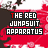 identical red and white pixelated icons featuring 'THE RED JUHASUIT APPARATUS' text with varying letter color shifts