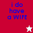 Pixelated text 'i do have a WIFE' in blue on red, pink, and white backgrounds with star symbols.