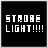 Pixel art of stick figures and faces with text 'STROBE LIGHT!!!' on black background, showing motion transitions between poses