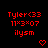 Red text and symbols on black background with gray bottom-right corner, showing animated heart and arrow changes.