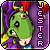 Green cartoon dragon head with yellow accents, purple background, and vertical text reading JESTER on the right side.