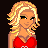 Pixel art of a blonde woman in red polka-dot pajamas with text 'i luv my pJz' below, on dark background.