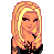 Pixel art contact sheet showing three frames of an animated icon featuring a blonde cartoon woman, her torso in strappy lingerie and pants, and a close-up of green boots with white stripes on a pink background.