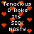 Pixelated text and red heart symbols on a black background, with repeated phrases in white block letters.