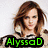 A four- displays a woman with brown hair and a white top, with overlaid text in green, cyan, and purple pixelated fonts