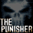A contact sheet of three animated frames showing The Punisher skull logo in different styles and colors against a black background with "THE PUNISHER" text.