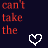 six displays text fragments and heart symbols with varying background colors, some showing animation changes between frames