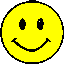 Six yellow circular faces with black outlines display varying expressions on a gray background.