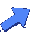 Pixelated blue arrow icons in various orientations and shades on a gray background, displayed as a static of eight distinct arrow designs