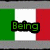 Animated icon with Italian flag background displaying text changes from 'Being Italian' to 'Rox!!!'