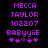 Purple pixelated text and symbols on black background with two variations of star-like shapes.