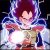 Pixelated character with spiky purple hair, light skin, and a white top with red accents against dark background.