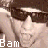 Static pixelated image of a person wearing dark sunglasses with light-colored hair, featuring the text "Bam" in large blocky letters at the bottom left.