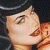 Pixelated image of a woman with dark hair and closed eyes, next to green text reading 'Original Icons .com' on a solid background.