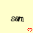 Static image of repeated 'sam' text with red heart symbols on a pale yellow background, partially cropped at bottom right.