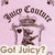 Pixelated icon with pink background, dark brown text reading 'Stop Complaining' above a stylized figure and light beige banner with 'Got Juicy?' below.