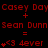 Red text on black background displays repeated names and symbols with alternating plus signs and equals signs between