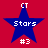 Four identical blue star icons with white text on red background, each displaying 'CT' at top, 'Stars' in middle, and '#3' below.