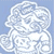 Pixelated white cloud shape on light blue background with no visible text or additional elements.