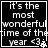 Black background with white pixelated text reading "it's the most wonderful time of the year <3" and a small pixelated heart symbol.