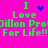 Bright pink background with green text reading "I Love Dillon Pro For Life!!" and a blue pixelated heart and starburst symbol above the text.