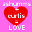Four identical pixelated images of a red heart with text on a pink background, arranged in a