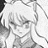 A black-and-white animated contact sheet showing two frames of a pixelated anime-style character with long hair and closed eyes on the left, next to text reading "Anime IM" and "COM" on a black background.