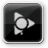 Pixelated icon with white directional arrows forming a circular pattern on a dark gradient background within a rounded square frame.