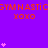 Purple background with repeated orange text 'GYMNASTIC' and 'XOXO', pink heart symbols in vertical stacks, gray rectangle at bottom right.