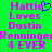 Green background with pink text reading 'Hattie Loves Dustin Renninger 4 EVER' and a blue pixelated heart symbol above 'Hattie' on the left side.