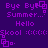 Purple pixelated text and symbols on a solid purple background, with repeated phrases and emoticons in a