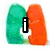 Six show green and orange gummy bear shapes with changing text overlays: 'i', 'love', 'gummy', 'bears!!', '<333', and '(:'