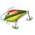 Animated fishing lure icon with red, green, and yellow stripes displayed across multiple frames in a contact sheet layout.
