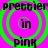 A static image with a bright pink background and green concentric circles surrounding the text 'in' in black, repeated four times.
