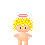 Pixelated angel figure with yellow hair, white wings, and pink halo in various poses including standing, arms outstretched, and holding a 'Diary' sign.