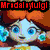 Six pixelated character images arranged in a with 'Mridal Muli' text above and below each, featuring a cartoon girl, a man, Luigi, another man, a green creature with a heart, and a smiling man