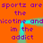 A static image with orange background, purple text repeating 'sportsz are sportsz are the nicotine andnicotine and in the addict', and a cyan rectangular outline.