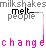 Pixelated static image with layered text and a vertical gradient bar on the right side, set against a white background.