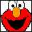 A 48x48 pixel animated contact sheet showing six frames of a buddy icon featuring Elmo from Sesame Street and the text "Tickle Me Emo" in varying opacity levels across frames.
