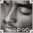 Two grayscale animated frames of a close-up face with closed eyes and visible nose, showing slight facial movement between frames, with text at the bottom reading "3pac" in left frame and "2pac" in right frame.